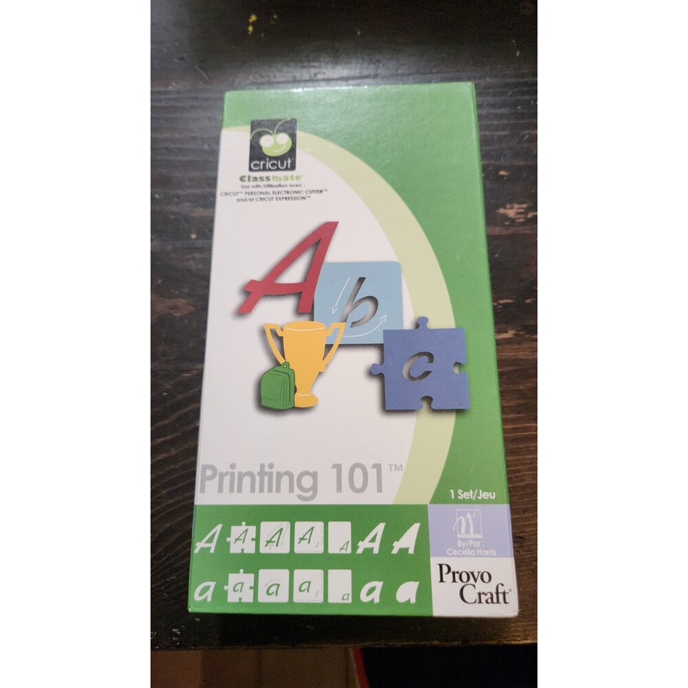 Cricut Cartridge Abc - Printing 101, 29-0393 Complete ~ Pre-owned Diecuts, Provo